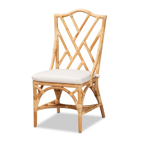 Baxton Studio Sonia Modern and Contemporary Natural Finished Rattan Chair 185-11878-Zoro